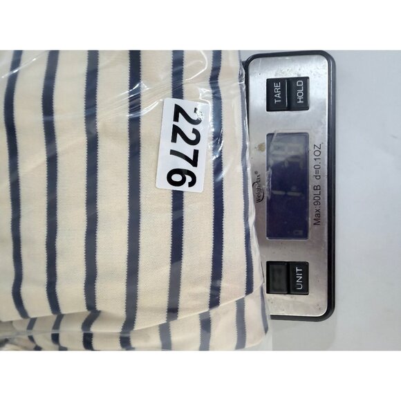 Lands End Cotton Striped Belted Robe L Beige & Navy‎ Lounge - Picture 8 of 8